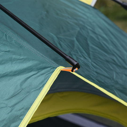 Outsunny Automatic Summer Camping Tent Green for 2 People 205x195x135cm