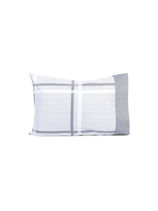Mc Decor Duvet Cover Set Cotton Satin Queen with 2 Pillowcases 230x250 Grey