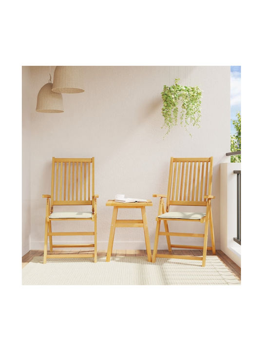 vidaXL Waterproof Garden Chair Cushion Cream 6pcs 45x45cm.