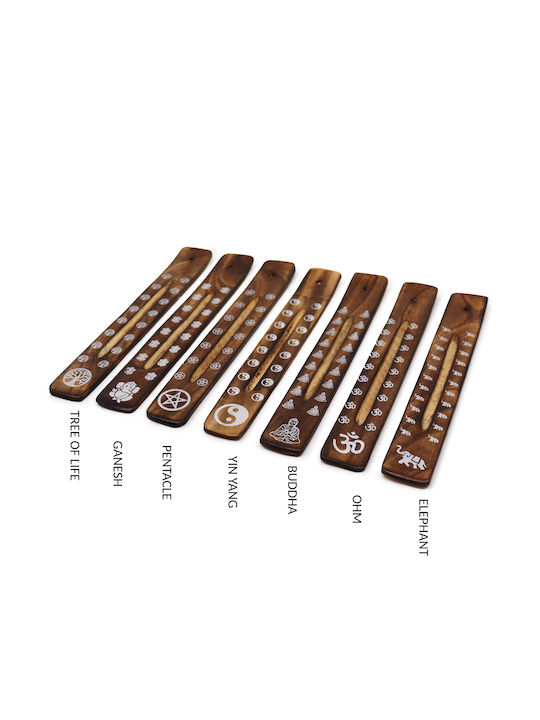 Ξύλινη Βάση Καύσης Αρωματικά Στικ Ganesha Incense Holder 26cm