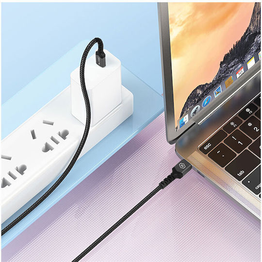 Blavec Raptor Braided USB 2.0 Cable USB-C Male - USB-C 100W PD Black 2m