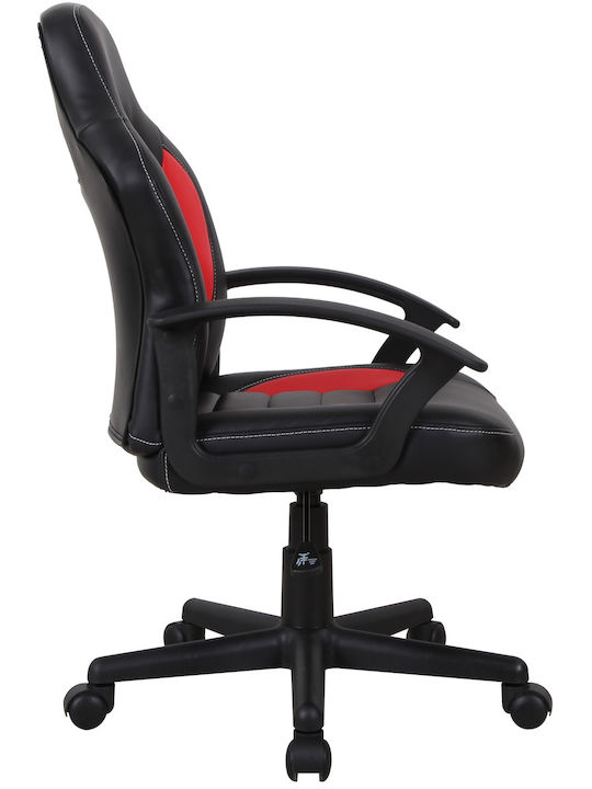 US92 Euro Καρέκλα Gaming Δερματίνης Μαύρο / Κόκκινο