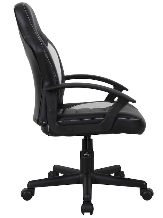 US92 Euro Καρέκλα Gaming Δερματίνης Μαύρο / Λευκό