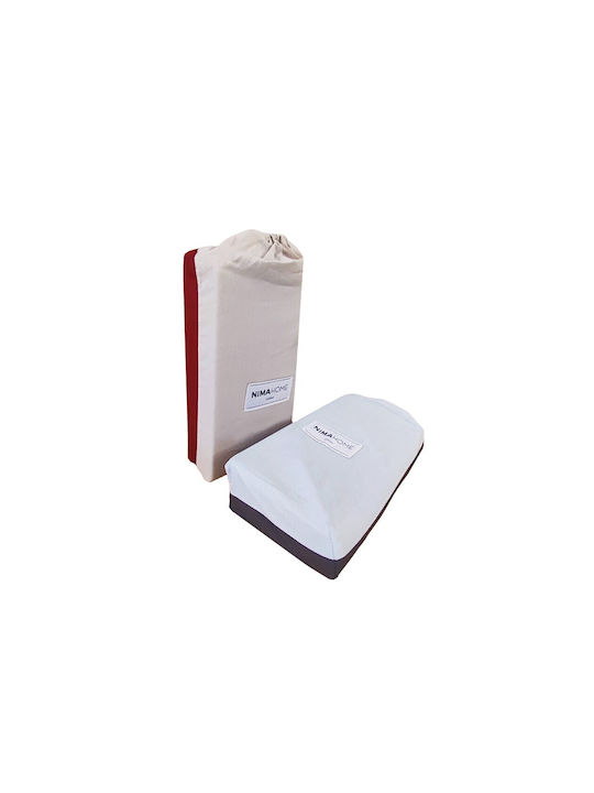 Nima Bettbezug Baumwolle Einzelbett 160x240 Colors Beige / Deep Bordeaux