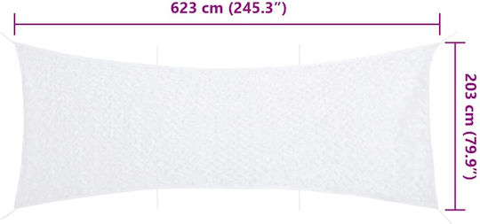 vidaXL Plasă de camuflaj Alb 2.03x6.23m