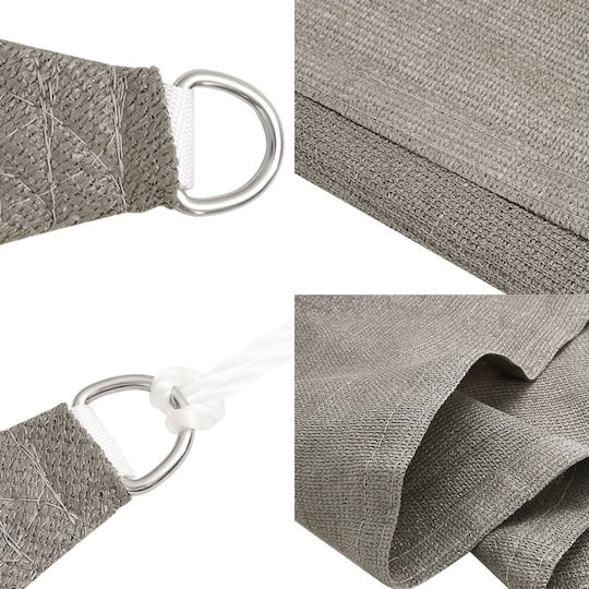 vidaXL Square Shade Sail Gray 2x2m 160gr/m²