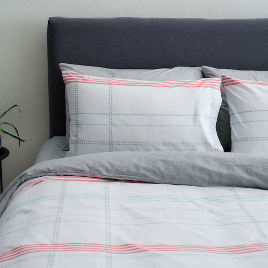 Vesta Home Σετ Παπλωματοθήκη Βαμβακερή Μονή με Μαξιλαροθήκη 170x240cm Valeria 1