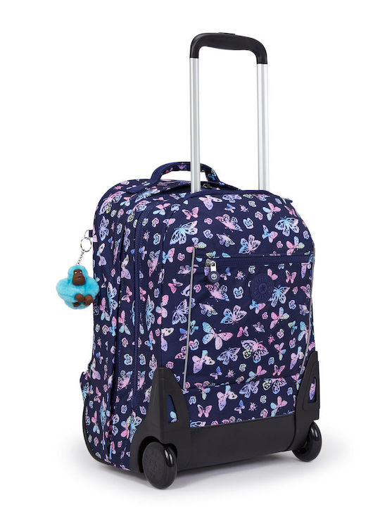 Раница с количка Kipling за лаптоп 15" Sari Butterfly Fun