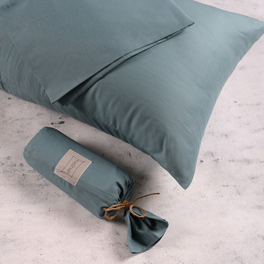 Melinen Bettbezug Baumwolle Einzelbett 160x245 Urban Line Dark Aqua