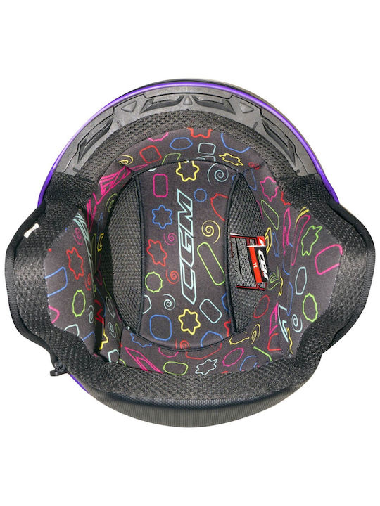 CGM Mini Comics 261G Fuchsia White Children's Motorcycle Helmet Jet ECE 22.06 850gr
