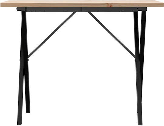 Table Dining Room from Solid Wood & Metal Coffee 100x50x75.5cm