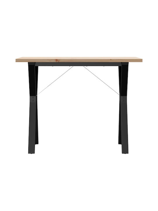Table Dining Room from Solid Wood & Metal Coffee 100x50x75.5cm