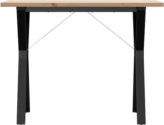 Table Dining Room from Solid Wood & Metal Coffee 100x50x75.5cm