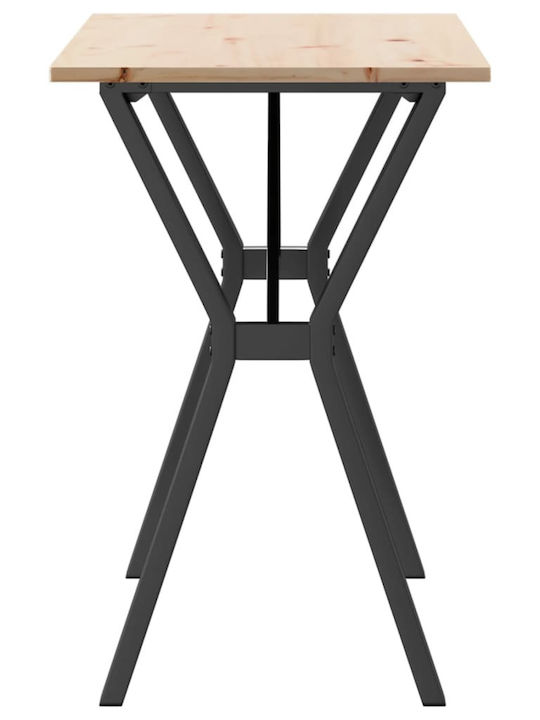 Table Dining Room from Solid Wood & Metal Coffee 100x50x75cm