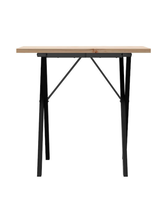 Table Dining Room from Solid Wood & Metal Coffee 80x50x75.5cm
