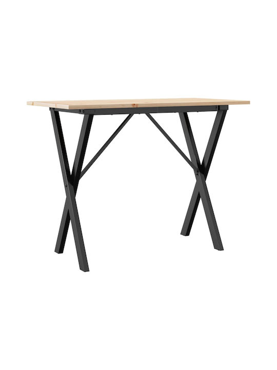 Table Dining Room from Solid Wood & Metal Coffee 100x50x75cm