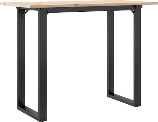 Table Dining Room from Solid Wood & Metal Coffee 100x50x75cm