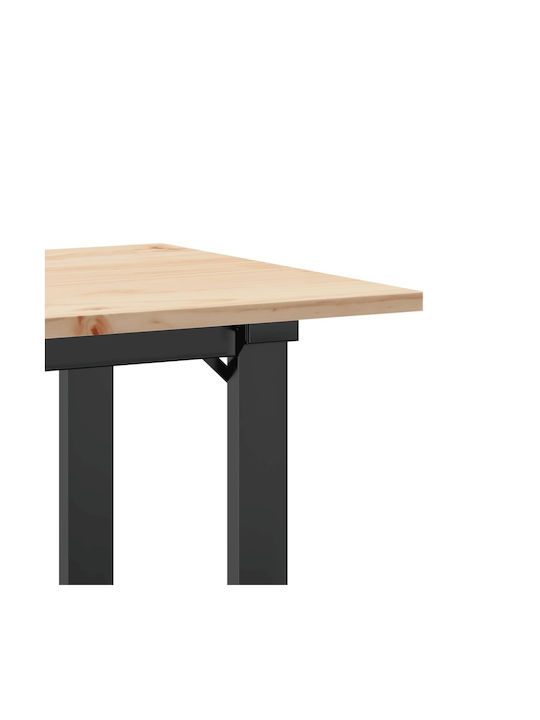 Table Dining Room from Solid Wood & Metal Coffee 100x50x75cm