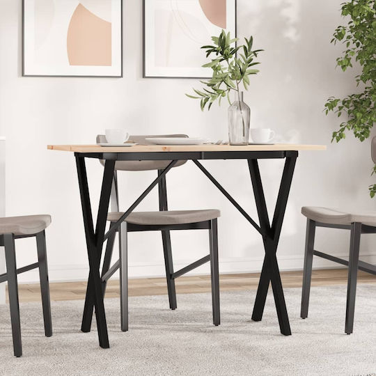 Table Dining Room from Solid Wood & Metal Coffee 100x50x75cm