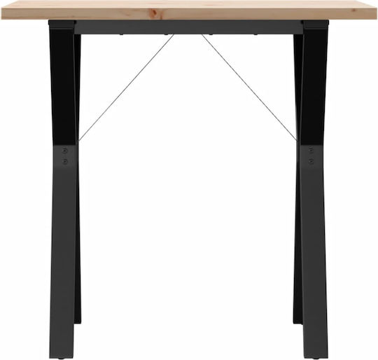 Table Dining Room from Solid Wood & Metal Coffee 80x50x75.5cm