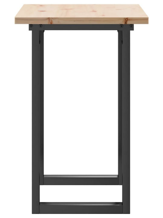 Table Dining Room from Solid Wood & Metal Coffee 80x50x75.5cm