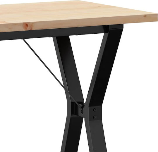 Table Dining Room from Solid Wood & Metal Coffee 80x50x75.5cm