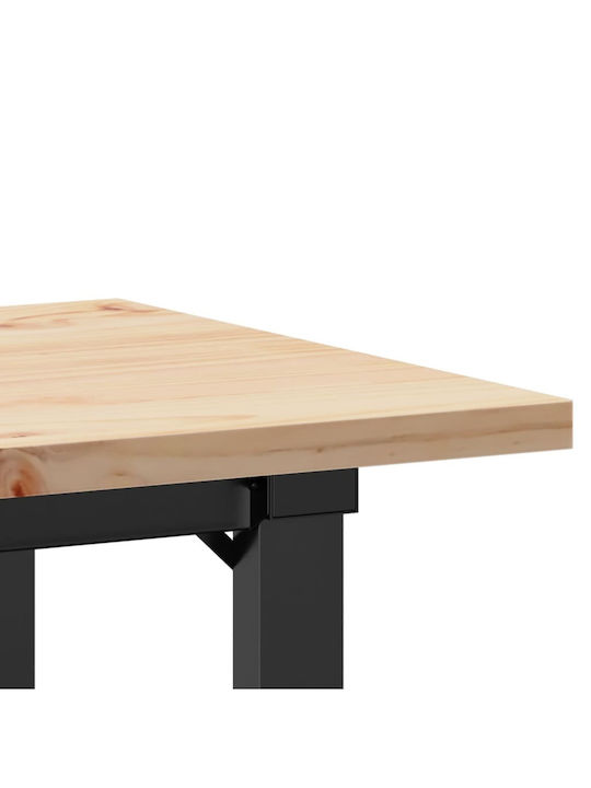 Table Dining Room from Solid Wood & Metal Coffee 80x50x75.5cm