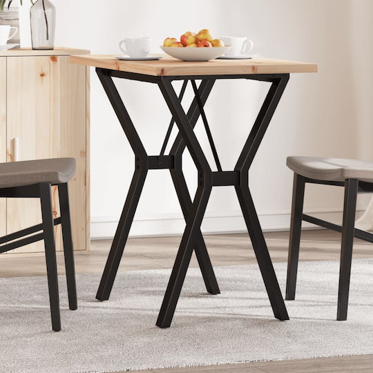Table Dining Room from Solid Wood & Metal Coffee 80x50x75.5cm
