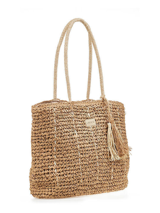 Verde Fabric Beach Bag Brown