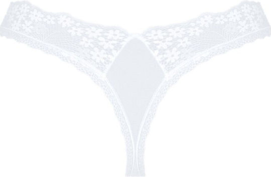 Obsessive Heavenlly Γυναικείο Sexy String με Δαντέλα Λευκό