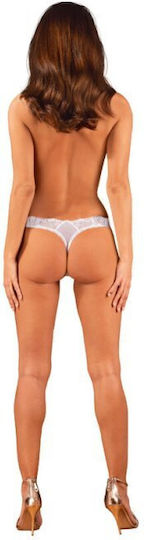 Obsessive Heavenlly Γυναικείο Sexy String με Δαντέλα Λευκό