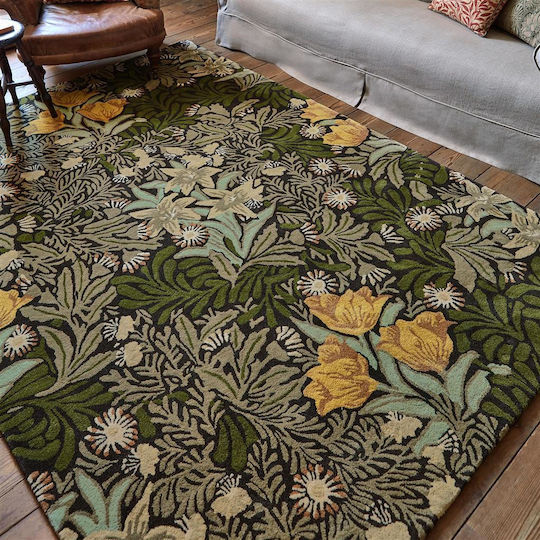 Morris & Co Bower Covor Rectangular Verde