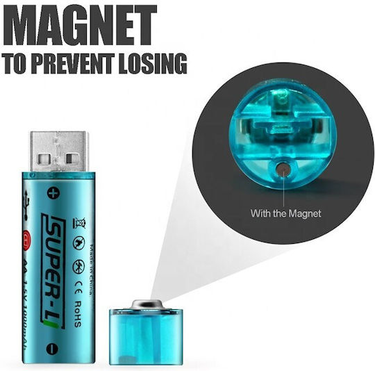 Aoke Rechargeable Battery AA 1.5V 4pcs