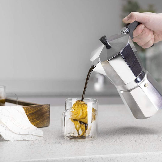Cecotec Mokclassic Elektrischer Espressokocher für den Herd 3 Tassen Edelstahl Braun