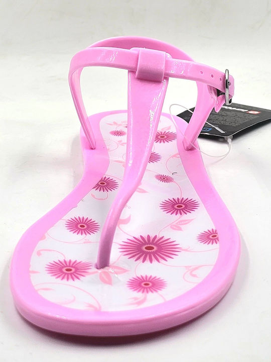 Flamingo Jemala Flowers Women's Flip Flops in Pink Colour