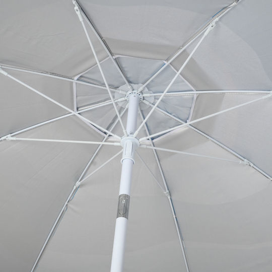 Estia Save the Aegean Folding Beach Umbrella Aluminum Diameter 2m with UV Protection and Air Vent Serene Shores