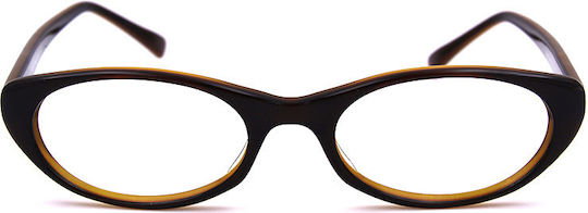 Calvin Klein Weiblich Kunststoff Brillenrahmen Katzenauge Braun CK636S 042