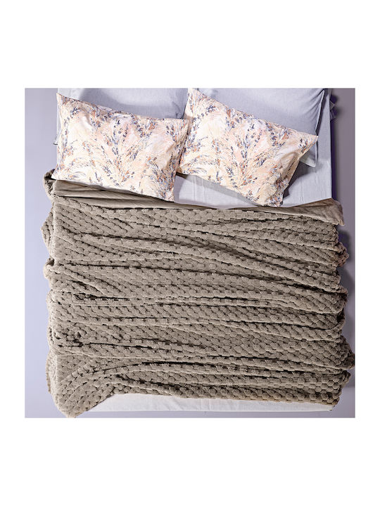 Kentia Joselyn Κουβέρτα Γούνινη Υπέρδιπλη 220x230εκ. Μπεζ