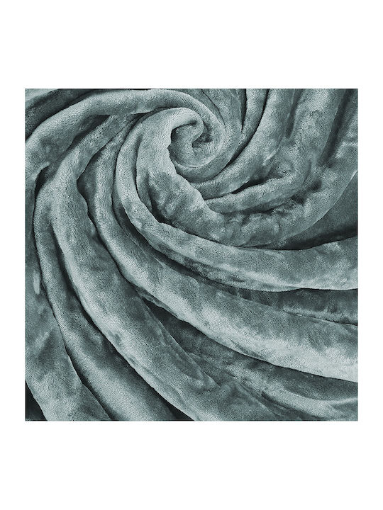 Lino Home Velvet Blanket Velveteen Double Bed 220x240cm Mint