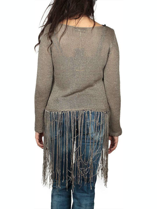 Aggel Women's Crop Sweater Brown