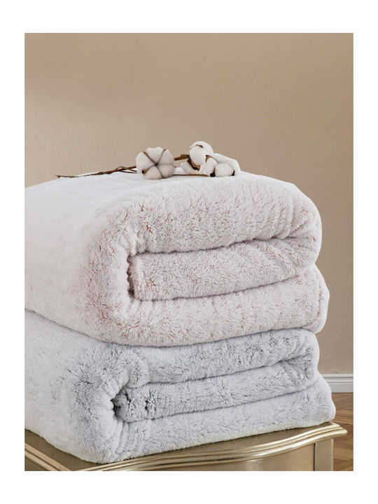 Palamaiki Sepia Κουβέρτα Fleece Υπέρδιπλη 220x240εκ. Pink