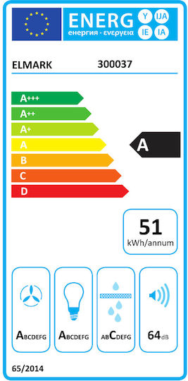 Elmark Șemineu Hotă 60cm Negru