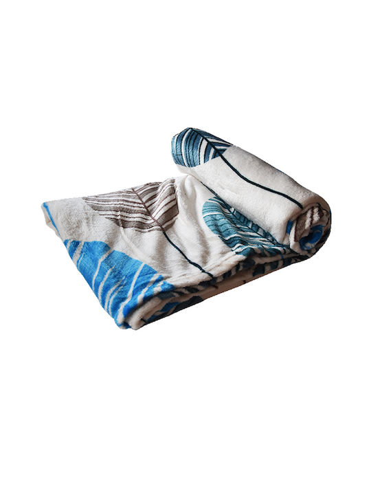 TnS Pătură Super Moale Polar Fleece Simplă 150x220cm Alb