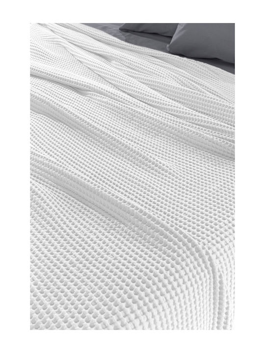 Guy Laroche Eternity Piqué Decke Einzeln 160x240cm Snow Weiß