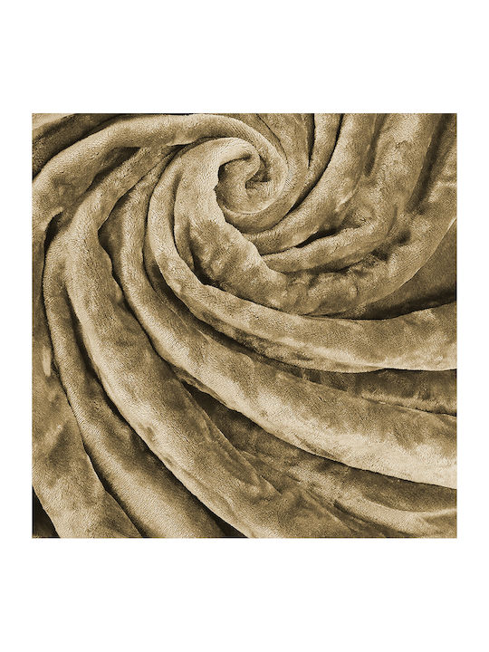 Lino Home Vellut Decke Samtig Übergröße 220x240cm Mocca