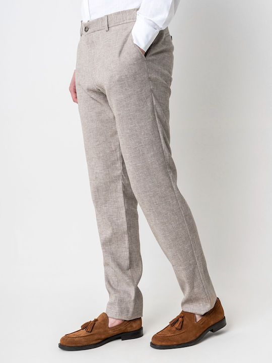 Guy Laroche Men's Trousers in Slim Fit Beige