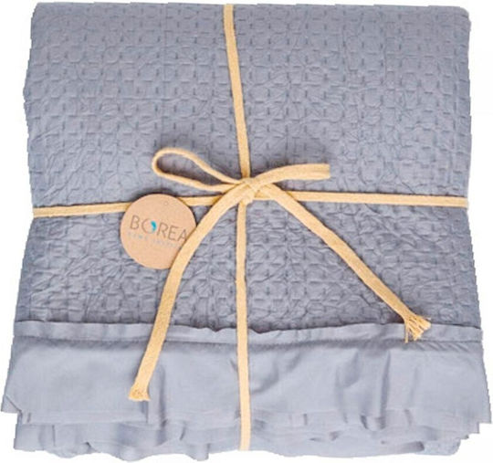 Borea Anais Set Coverlet Single Microfiber Gray 160x220cm 2pcs