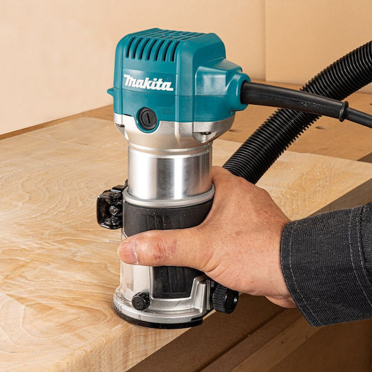 Makita RT0702C Einstechfräser 710W mit Geschwindigkeitsregelung und mit Absaugsystem
