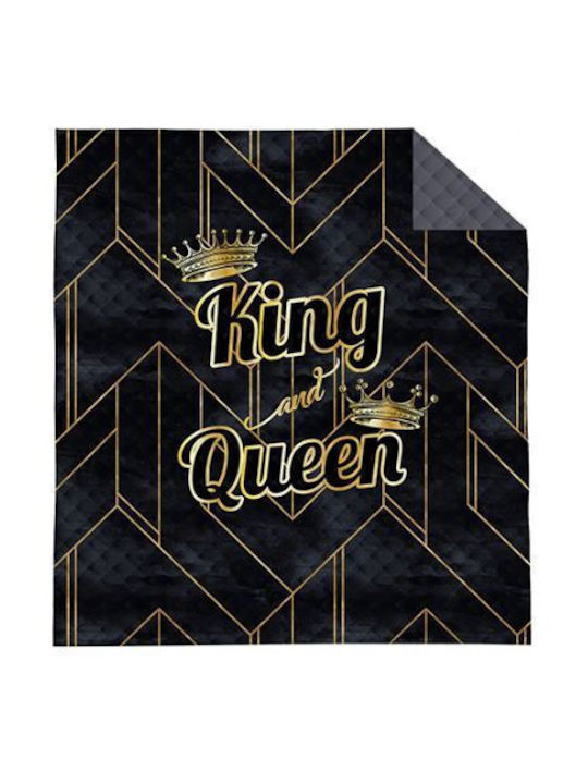 Detexpol Queen And King Κουβερλί Υπέρδιπλο Μαύρο 220x200cm