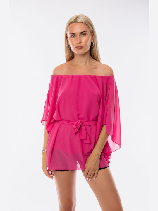 Dress Up Damen Bluse Fuchsia